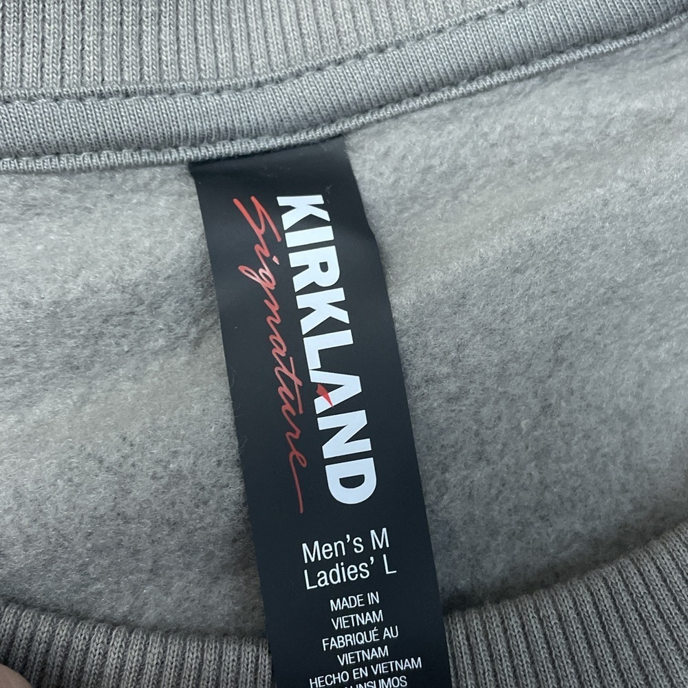 Kirkland Signature Unisex M Crewneck Sweatshirt Gray H0938 - Picture 2 of 11